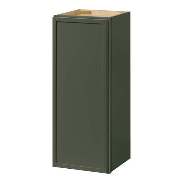 Leyton 12 in. W x 12 in. D x 30 in. H Ready to Assemble Plywood Slim Shaker Wall Kitchen Cabinet in Fern Green