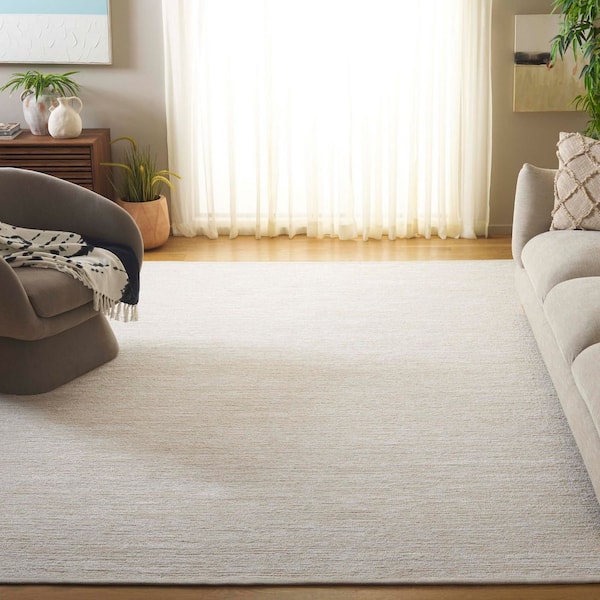 Montauk 8 ft. x 10 ft. Ivory Modern Solid Area Rug