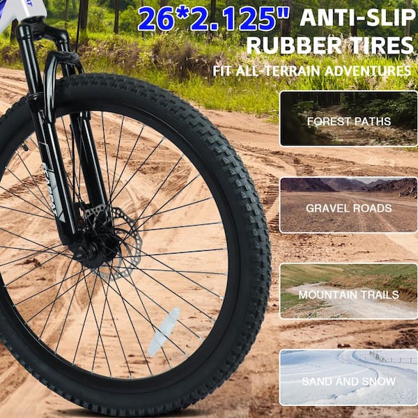 Flynama A2670 26 Inch 21-Speed Mountain Bike, Full Suspension