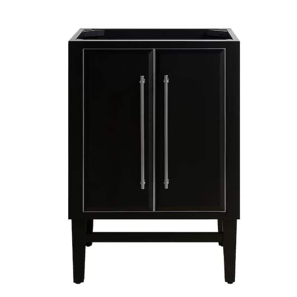 Avanity Mason 24 in. Bath Vanity Cabinet Only in Black with Silver Trim