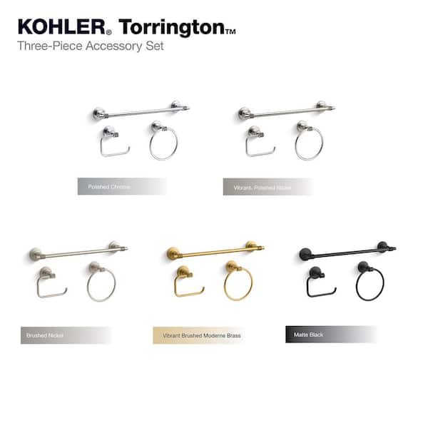 KOHLER Artifacts 3-Piece Bath Hardware Set in Polished Chrome