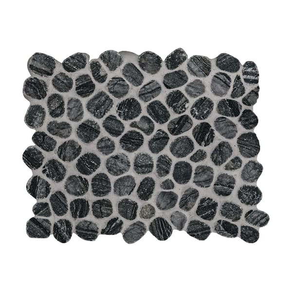 MSI Henley Pebble 12 in. x 12 in. x 10mm Tumbled Marble Mosaic Floor and Wall Tile (1 sq. ft. / Each)