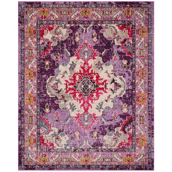 SAFAVIEH Monaco 8 ft. x 10 ft. Violet/FuchsiaBorder Area Rug