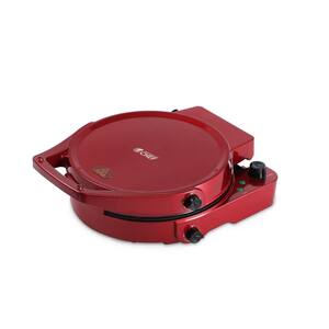 95 sq. in. Red Multifunction Pizza Maker and Indoor Grill Cooking Surface