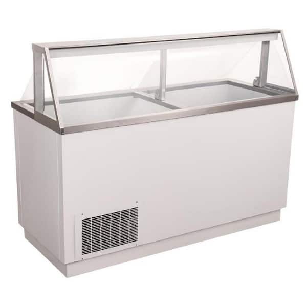 88 cu. ft. NSF Auto Defrost Ice Cream Gelato Display Cabinet Commercial Chest Freezer in White Coated Steel