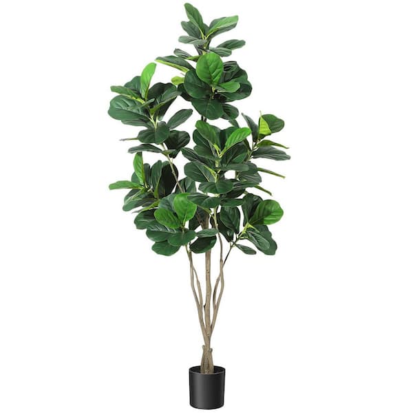 Garvee 6 ft. Artificial Ficus Lyrata Plants Trees In Pot, Tall Fiddle Leaf Fig Trees for Indoor Outdoor Decor
