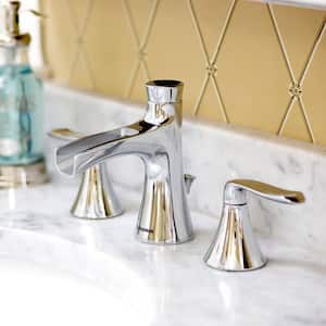 Caspian 8 in. Widespread 2-Handle Bathroom Faucet in Polished Chrome