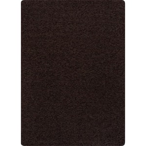 Oasis Solid Brown 4 ft. x 6 ft. Non-Slip Rubber Back Indoor Area Rug
