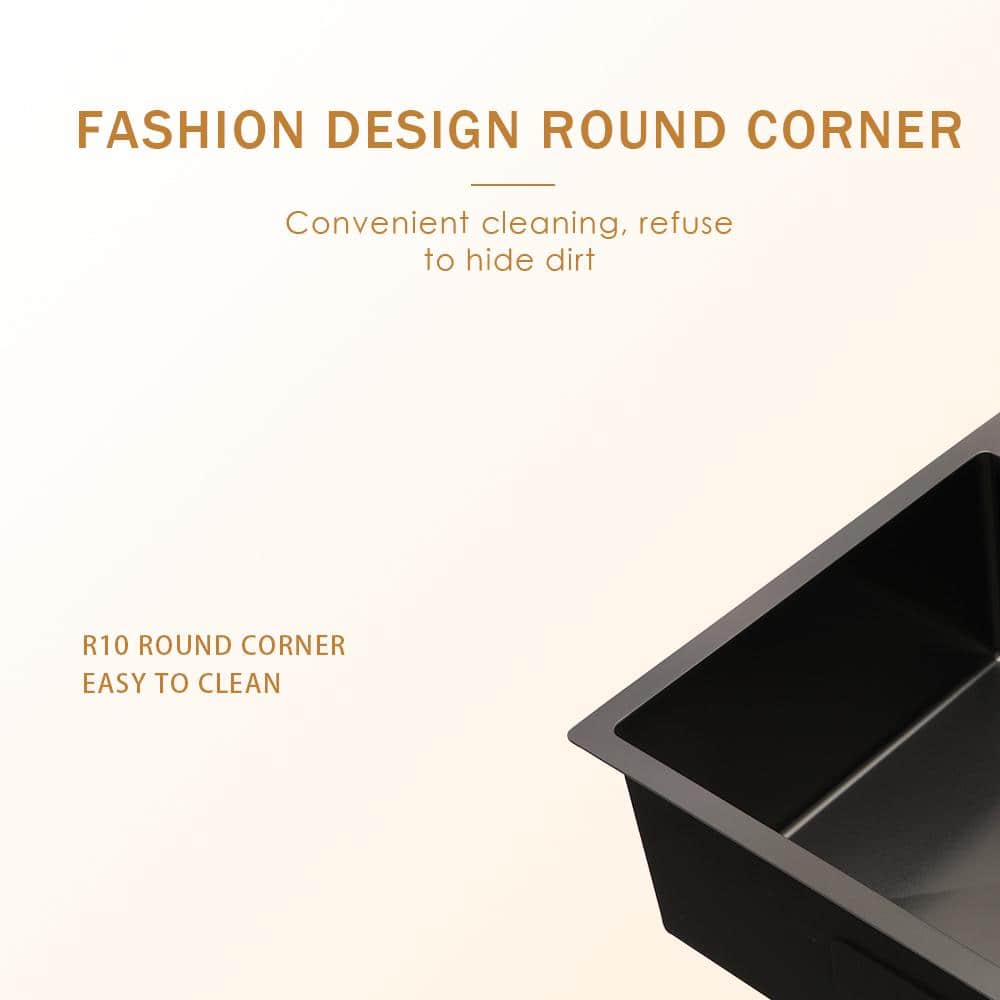 Gunmetal Black 33" Double Bowl Farmhouse Stainless Steel Sink