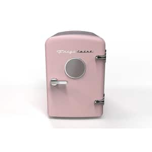 0.3 cu. ft. 6-Can Retro Mini Fridge in Pink