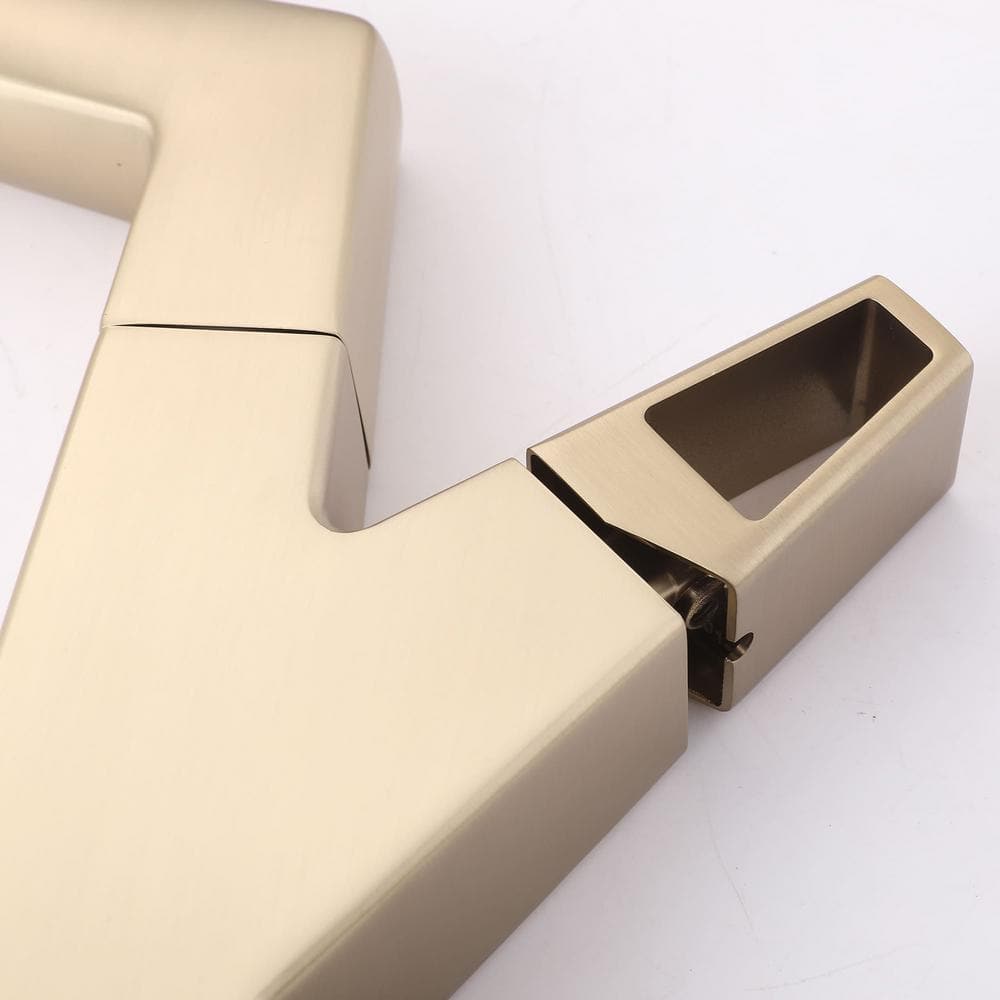 Brushed Gold Deck-Mounted Bathroom Faucet with Pull Out Sprayer