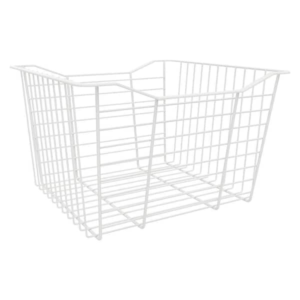 ClosetMaid 10 in. H x 16 in. W White Steel 1-Drawer Close Mesh Wire Basket