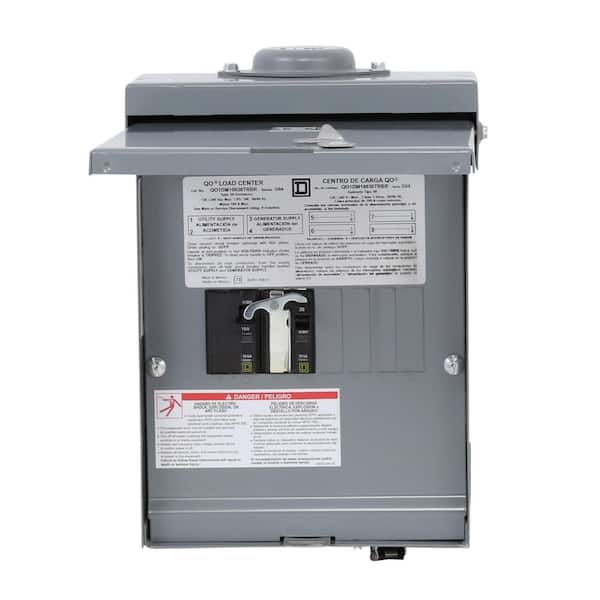 Square D QO 30-Amp 4-Space 8-Circuit Generator Main Breaker Outdoor Manual Transfer Switch