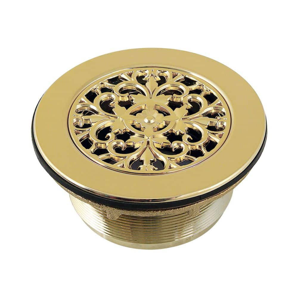 Watercourse 4.19 in. Brass Round Shower Drain with Flange in Polished Brass price history on PriceWatchPro