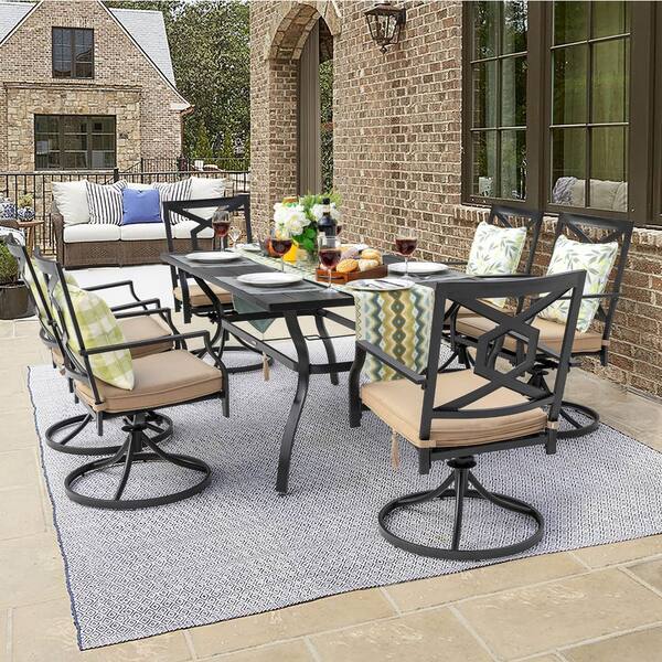 Nuu garden 2pk cast aluminum swivel outdoor dining deals chair