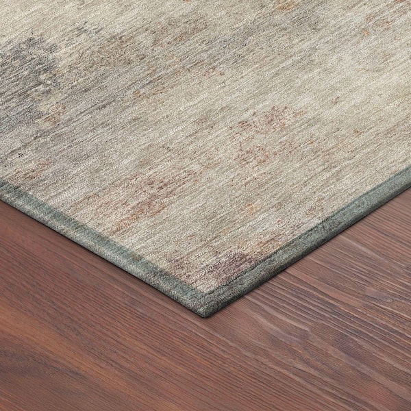 Chantille Machine Washable Indoor/Outdoor Abstract ACN2367 Pewter 2 ft. x 7 ft. Runner Rug