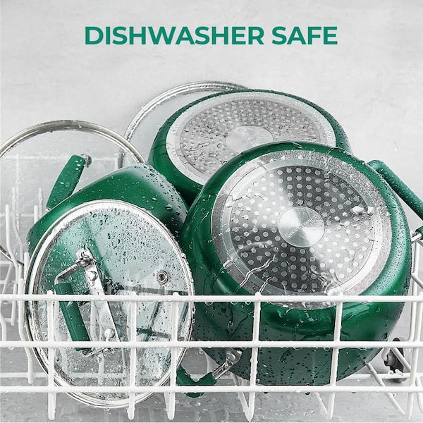 Granitestone 20-pc. Aluminum Dishwasher Safe Non-Stick Cookware Set, Color:  Emerald - JCPenney in 2023