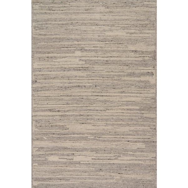 Tiff Modern Abstract Wool Area Grey 9 ft. x 12 ft. Indoor Area Rug
