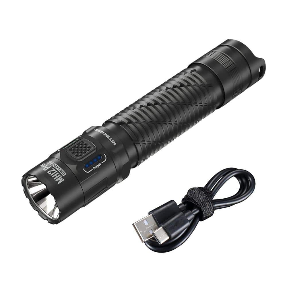 NITECORE EDC 3300 Lumens LED USB-C Rechargeable Tactical Flashlight MH12  Pro - The Home Depot