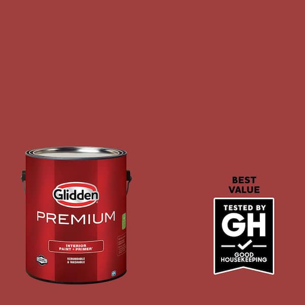Glidden Premium 1 gal. PPG1057-7 Burning Bush Flat Interior Latex Paint