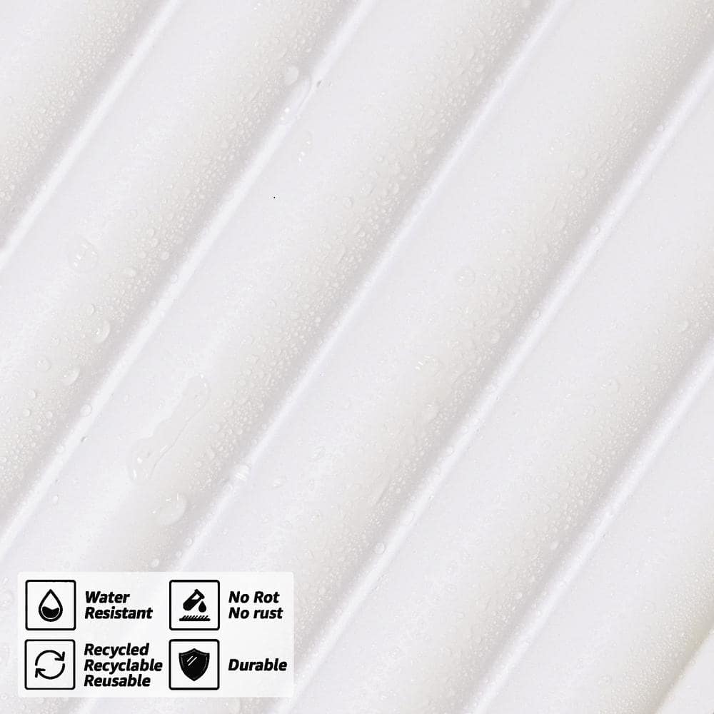 White WPC 3D Fluted Wall Paneling 6.2" x 102"