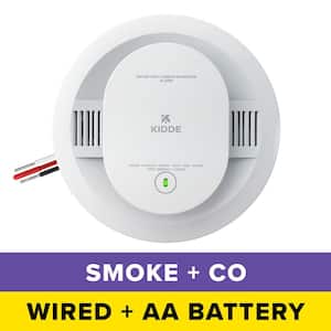 Hardwired Smoke and Carbon Monoxide Detector, Interconnectable and LED Warning Lights and Voice Alarm 21032781