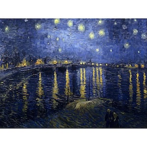 23.5 in. x 31.5 in. "Starry Night Over the Rhone by Van Gogh " Wall Art