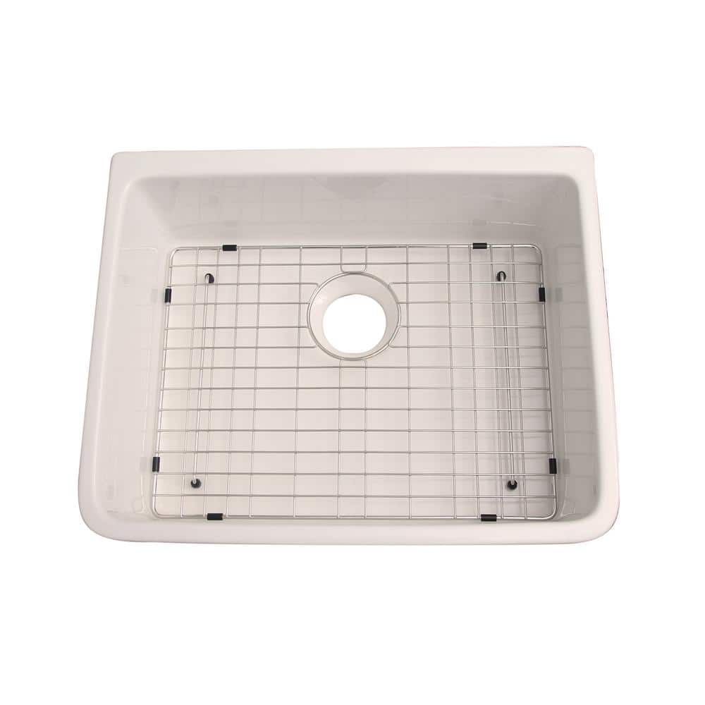 Brooke 24" Biscuit Fireclay Farmhouse Apron Front Sink