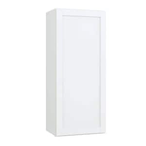 Courtland 18 in. W x 12 in. D x 42 in. H Assembled Shaker Wall Kitchen Cabinet in Polar White