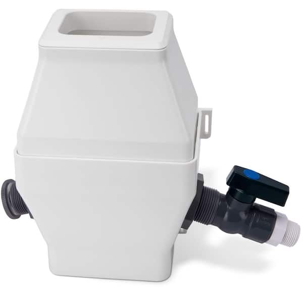 White PVC Rain Barrel Diverter Kit for 2 x 3 or 3 x 4 in. Downspouts with Filtration System