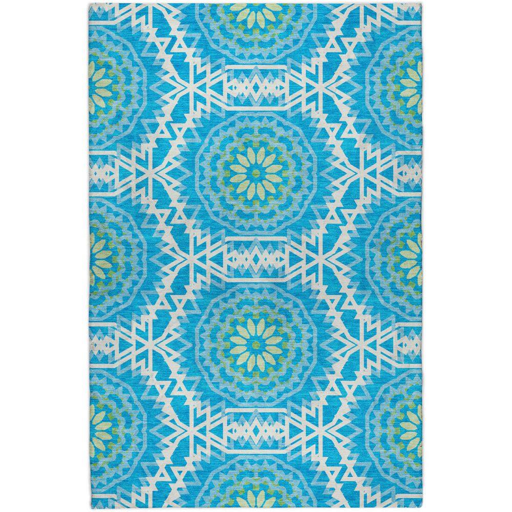 Dream Shag Premium Machine Washable Abstract ADS619 Blue 8 ft. x 10 ft. Area Rug price history on PriceWatchPro