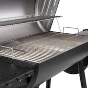Smokin' Champ Charcoal Grill Offset Smoker in Black