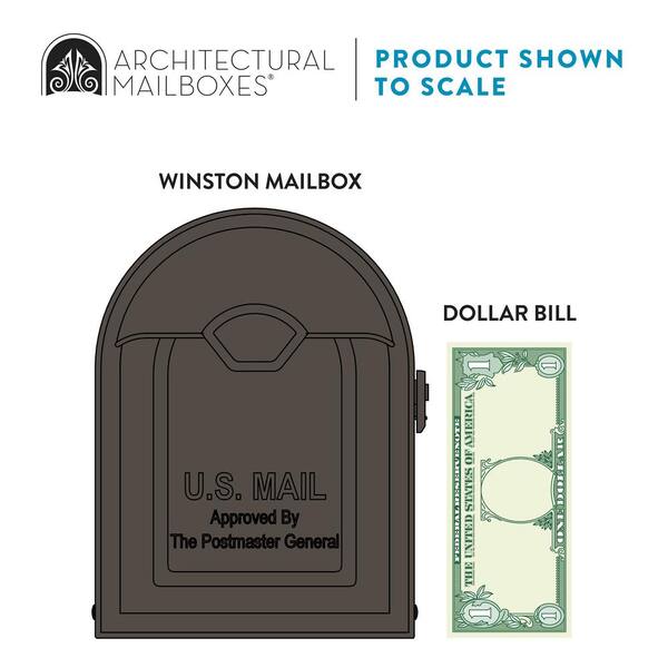 Winston Rubbed Bronze Post Mount Mailbox Winston Rubbed Bronze Post Mount Mailbox