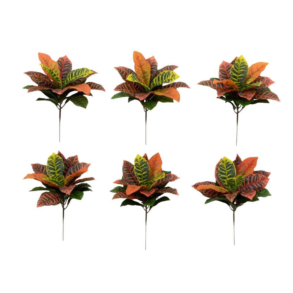 Indoor 17 Garden Croton Artificial Plant (Set of 6) price history on PriceWatchPro