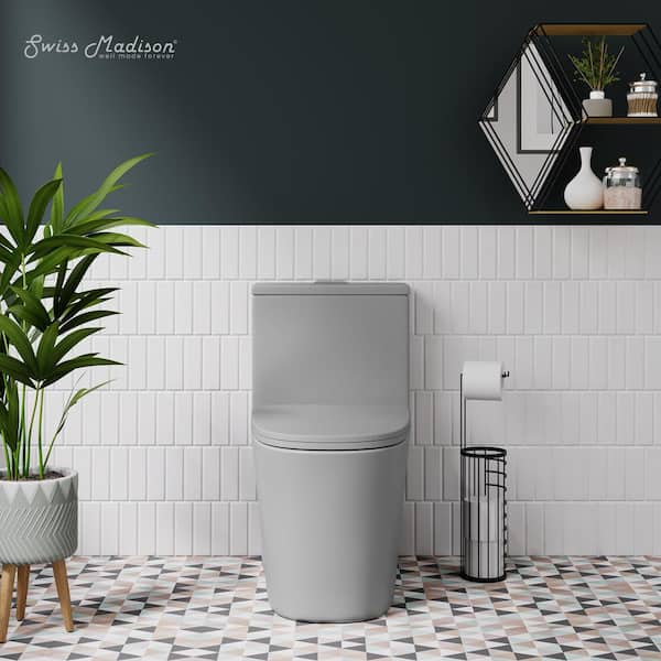 Swiss Madison Dreux 1-Piece Elongated Dual Flush Toilet in Matte