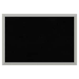Silver Leaf Wood Framed Black Corkboard 26 in. x 18 in. Bulletin Board Memo Board