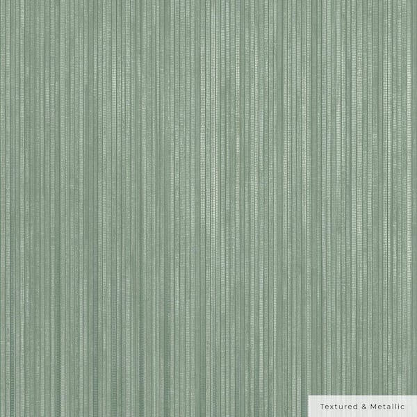 Metallic Sage Green Faux Grasscloth Vinyl Peel and Stick Textured Wallpaper Roll (Covers 28 sq. ft.)