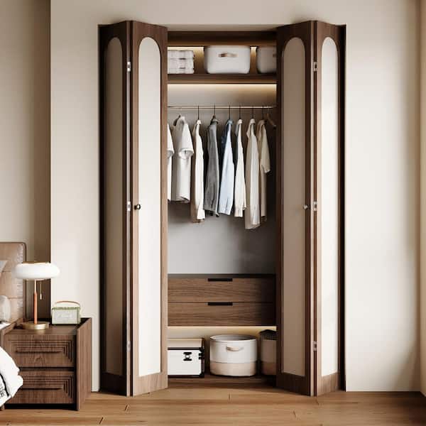 COAST SEQUOIA INC 60 in. x 80 in. Dark Walnut Modern Arched Solid