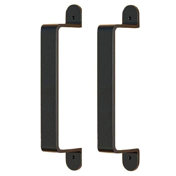 WINSOON 8.9 in. L Black Frosted Sliding Barn Door Handle, Pull Door Handle, Gate Door Handle for