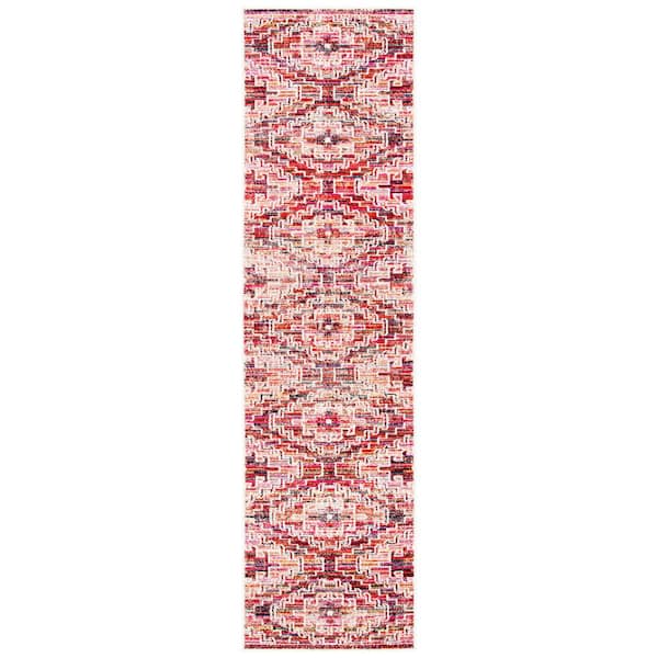 Montage Rust/Ivory 2 ft. x 6 ft. Tribal Ikat Indoor/Outdoor Runner Rug
