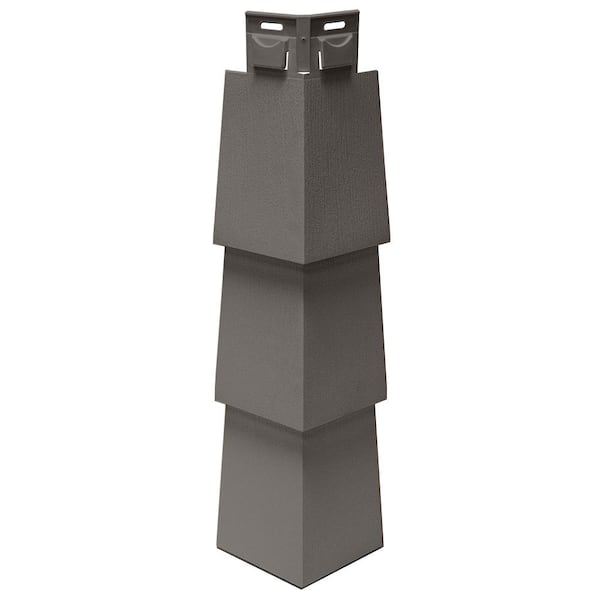 Novik NovikShake NP Northern Perfection Corner 3.8 in. x 15 in. Polymer Corner in Coventry Gray (5 Per Box, 6.25 lin. ft.)
