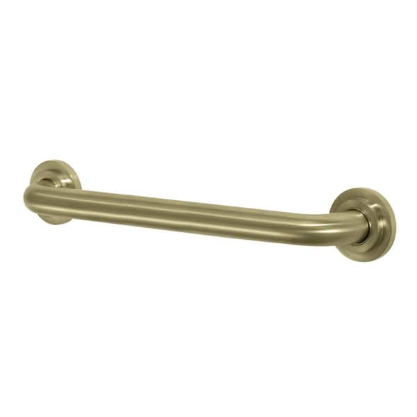 Kingston Brass Manhattan 18 in. x 1-1/4 in. Grab Bar in Brushed Brass  HDR414187 - The Home Depot