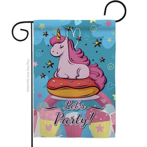 13 in. x 18.5 in. Unicorn Party Garden Flag Double-Sided Celebration Decorative Vertical Flags