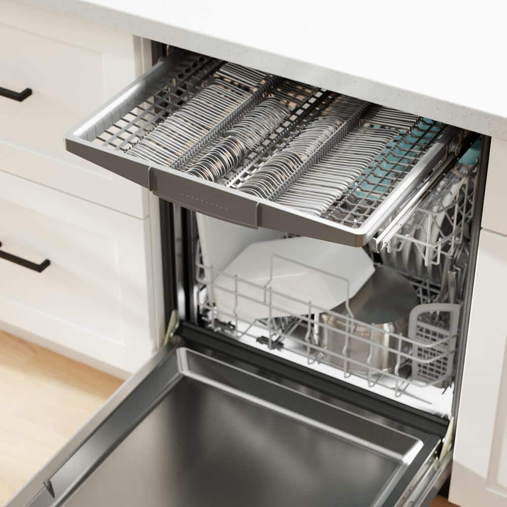24" Stainless Steel Built-In Top Control Dishwasher with Adjustable Rack