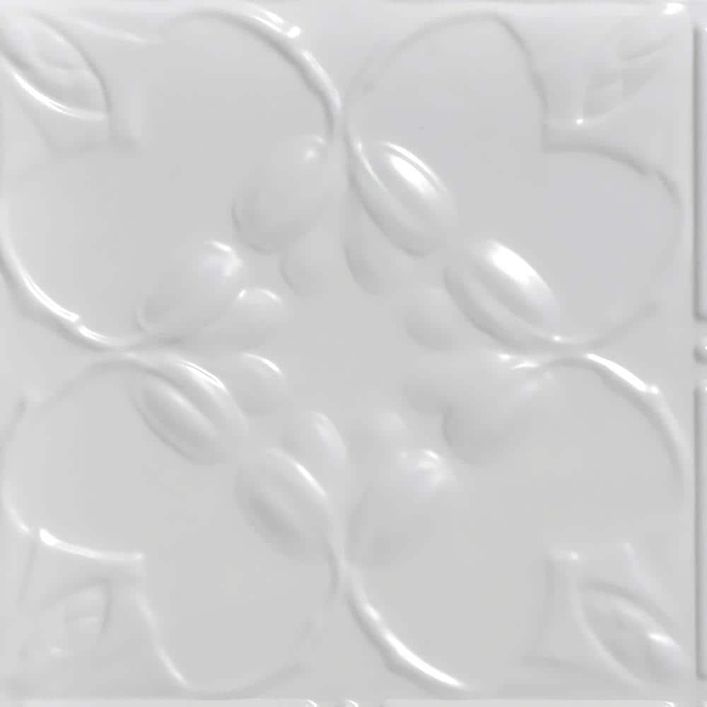 Take Home Sample - Lilac White 1 ft. x 1 ft. Decorative Tin Style Nail Up Ceiling Tile (1 sq. ft./case) price history on PriceWatchPro