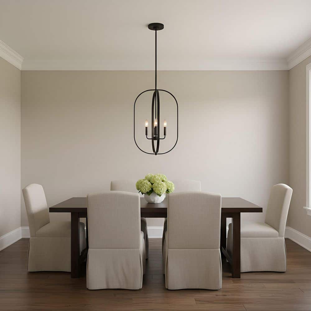 Loretto 4-Light Midnight Black Transitional Dimmable Lantern Chandelier price history on PriceWatchPro