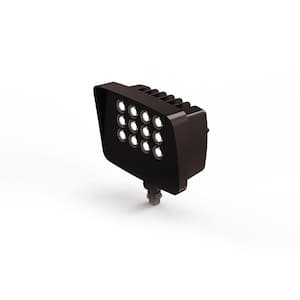175W Equivalent Integrated LED Bronze Outdoor Flood Light, 5000 Lumens, Dusk-to-Dawn