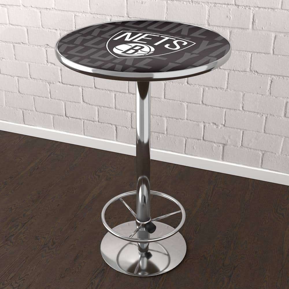 Brooklyn Nets City Black 42 in. Bar Table