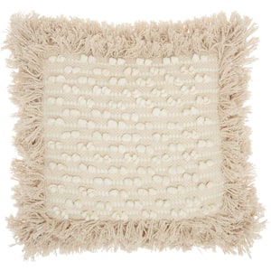 NUBE Agnes Beige Chinchilla Faux Fur Throw Pillow (18 in. x 18 in.)  PIL-RSPBG5050 - The Home Depot