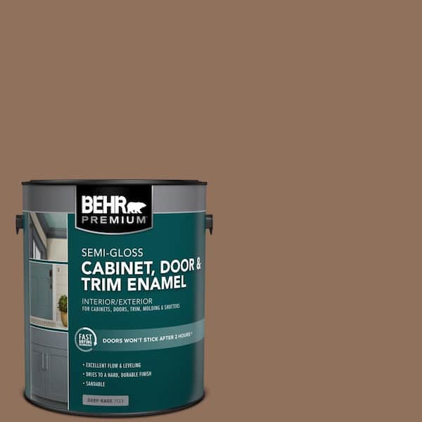 BEHR PREMIUM 1 gal. #N240-6 Wild Mustang Semi-Gloss Enamel Interior/Exterior Cabinet, Door & Trim Paint
